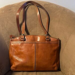 Patricia Nash Cognac Brown Leather Shoulder Bag